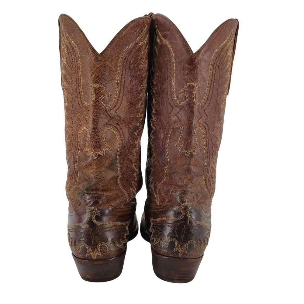 Old Gringo Eagle Snip Toe Mens Size 9.5D Brown Leather Cowboy Western Boots - Picture 3 of 13